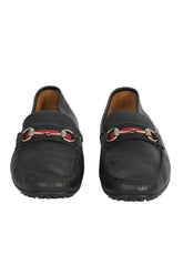 Gucci Size 10.5 Web Detailing Horsebit Loafers