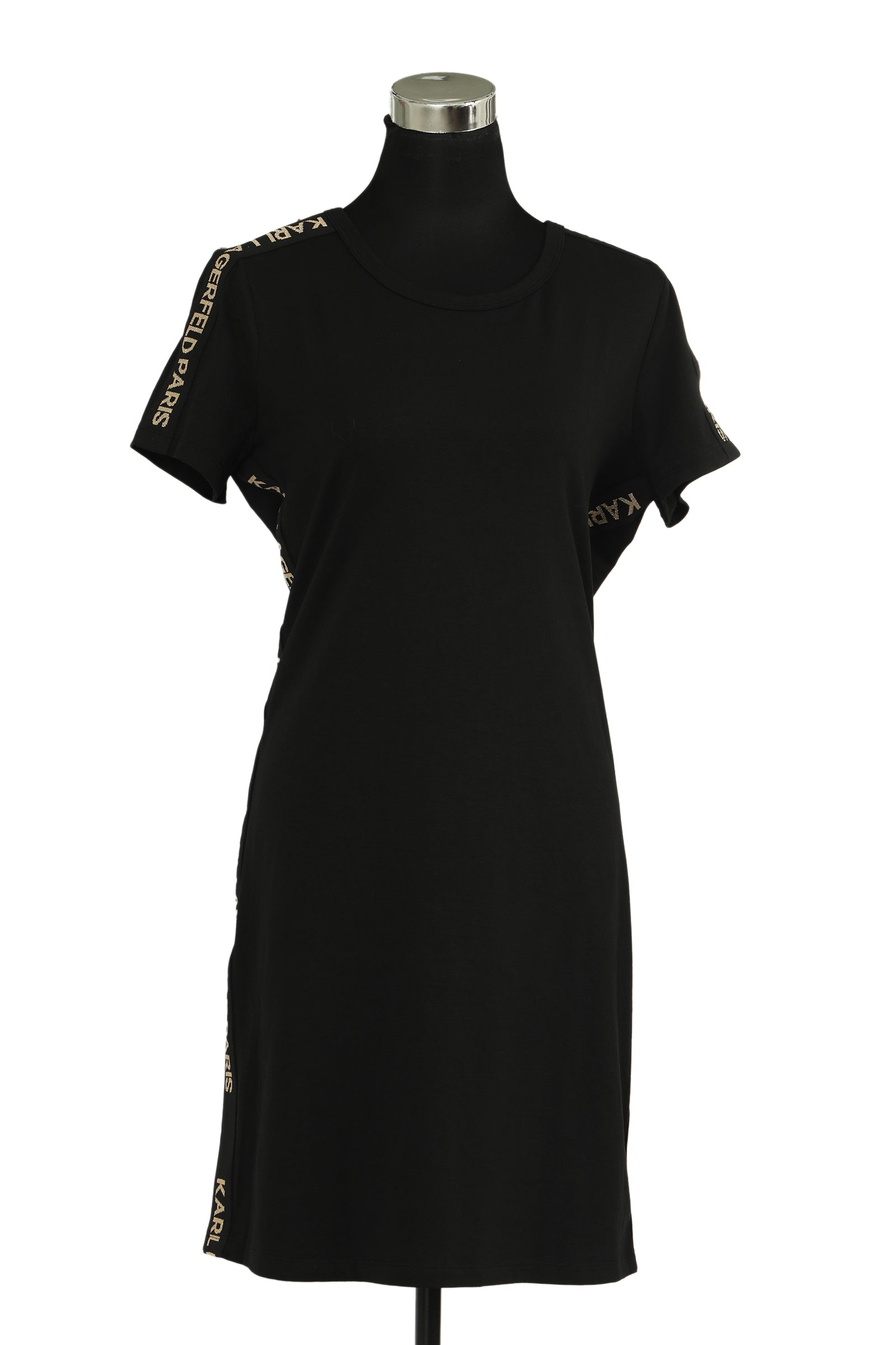Karl Lagerfeld Size M Black Logo Dress