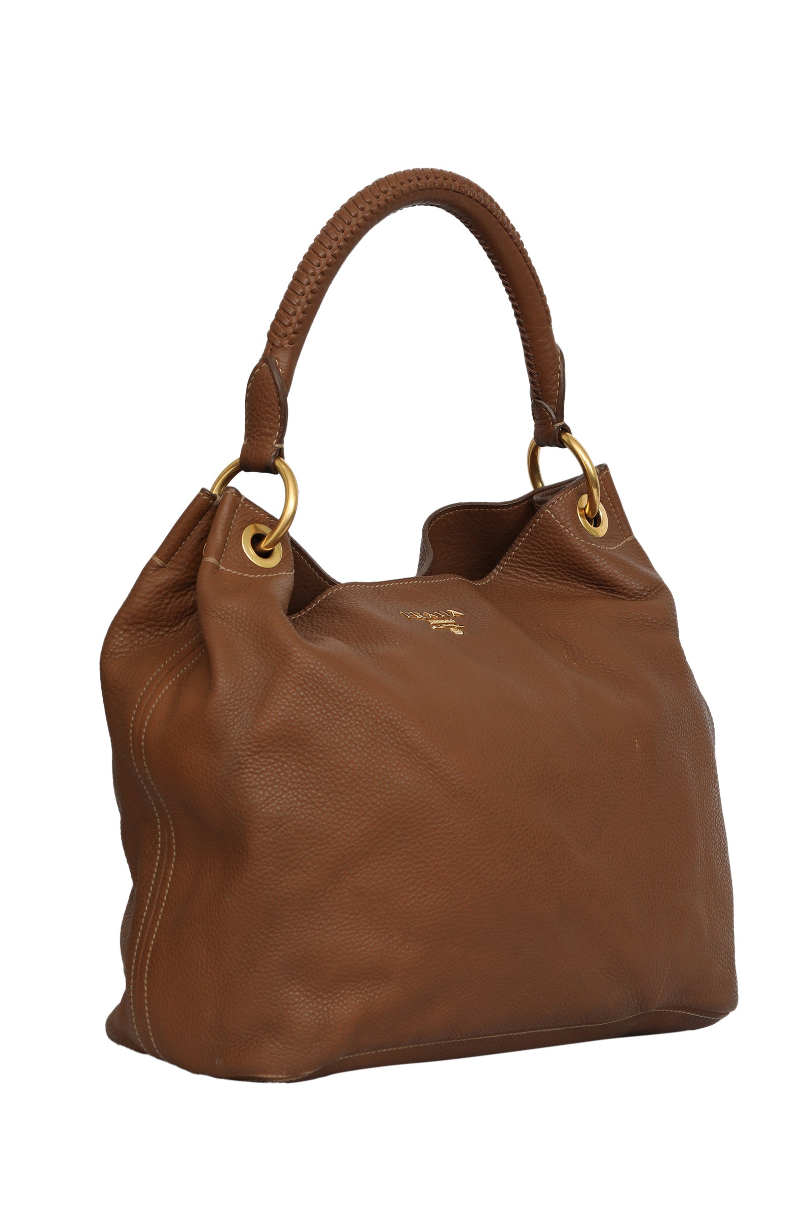 Prada Vitello Diano Brown Leather Tote Bag