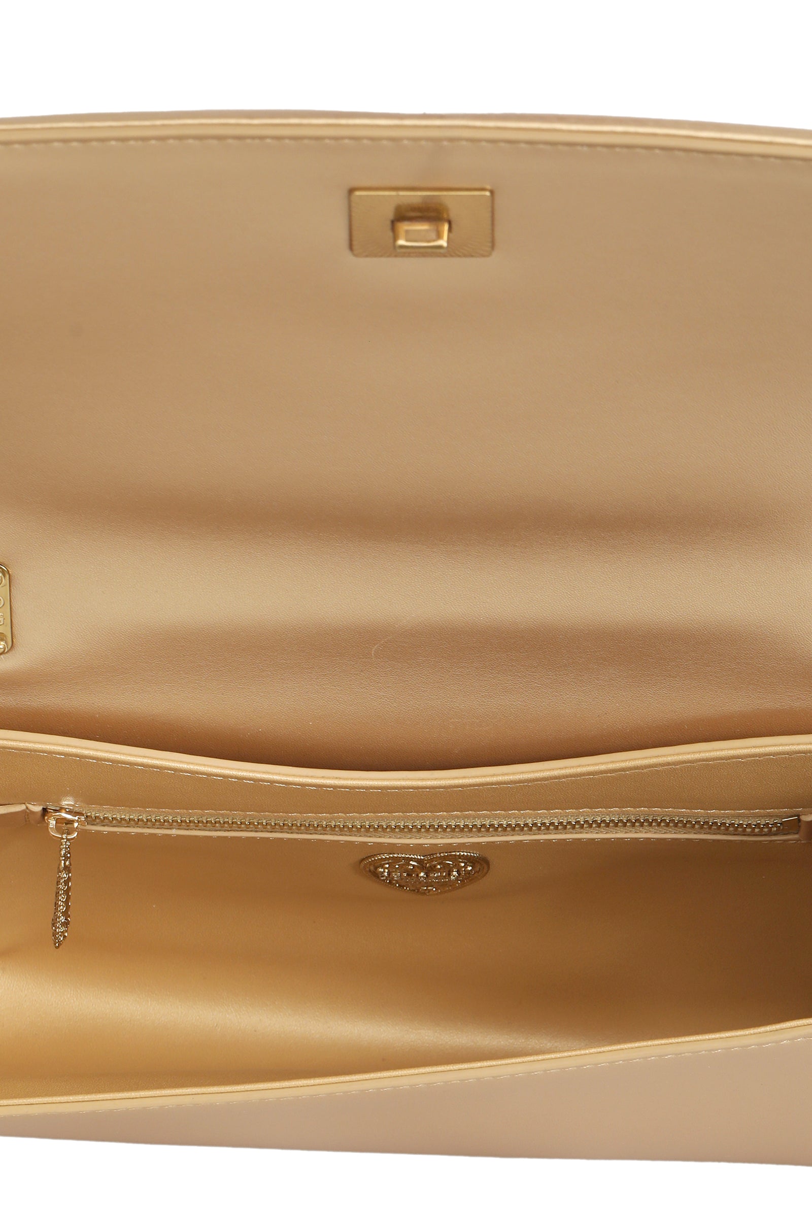 Dolce & Gabbana Devotion Quilted Golden Leather Crossbody Bag