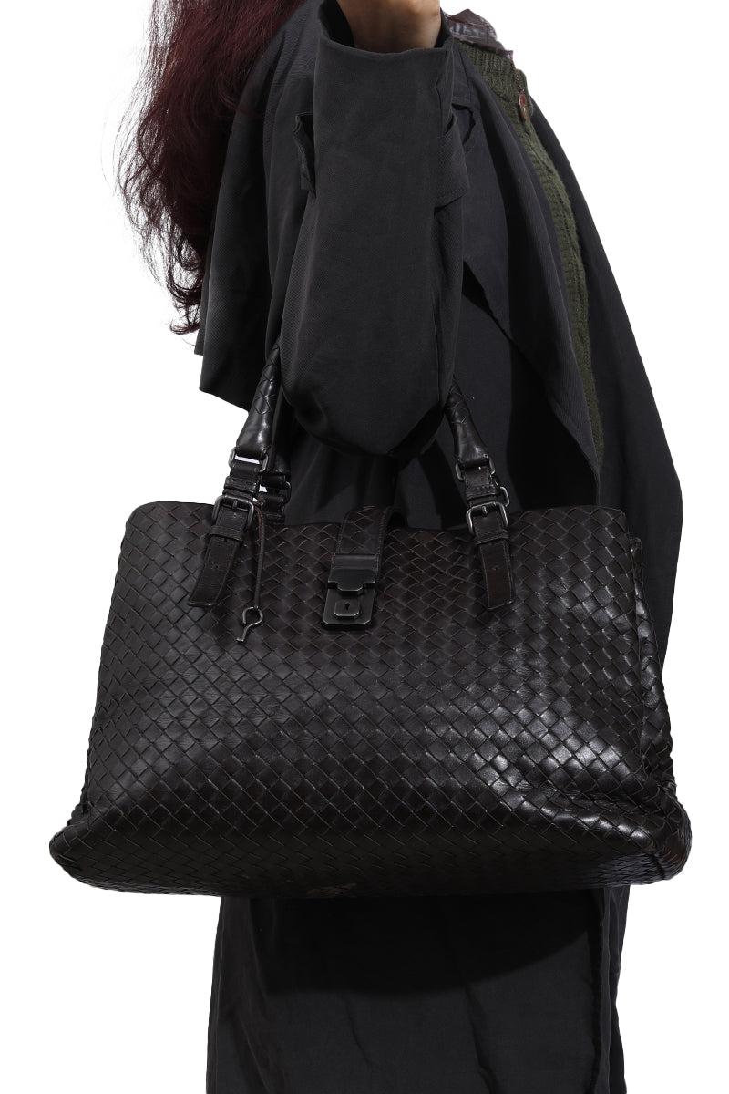 Bottega Veneta Nappa Intrecciato Large Roma Tote