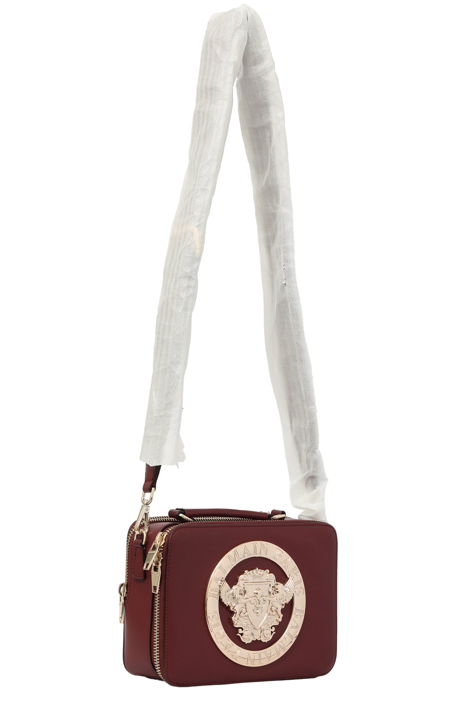 Balmain Gold Plaque Logo Handbag