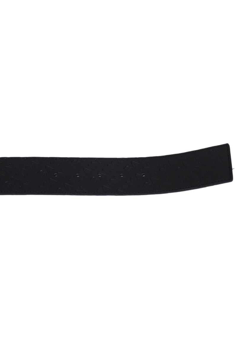 Balmain Logo Embossed Brown Belt
