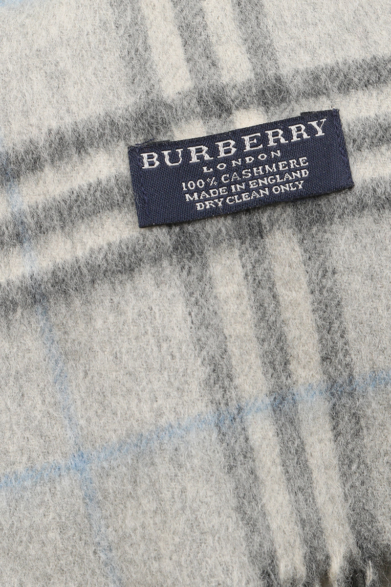Burberry Light Grey Cashmere Scarf