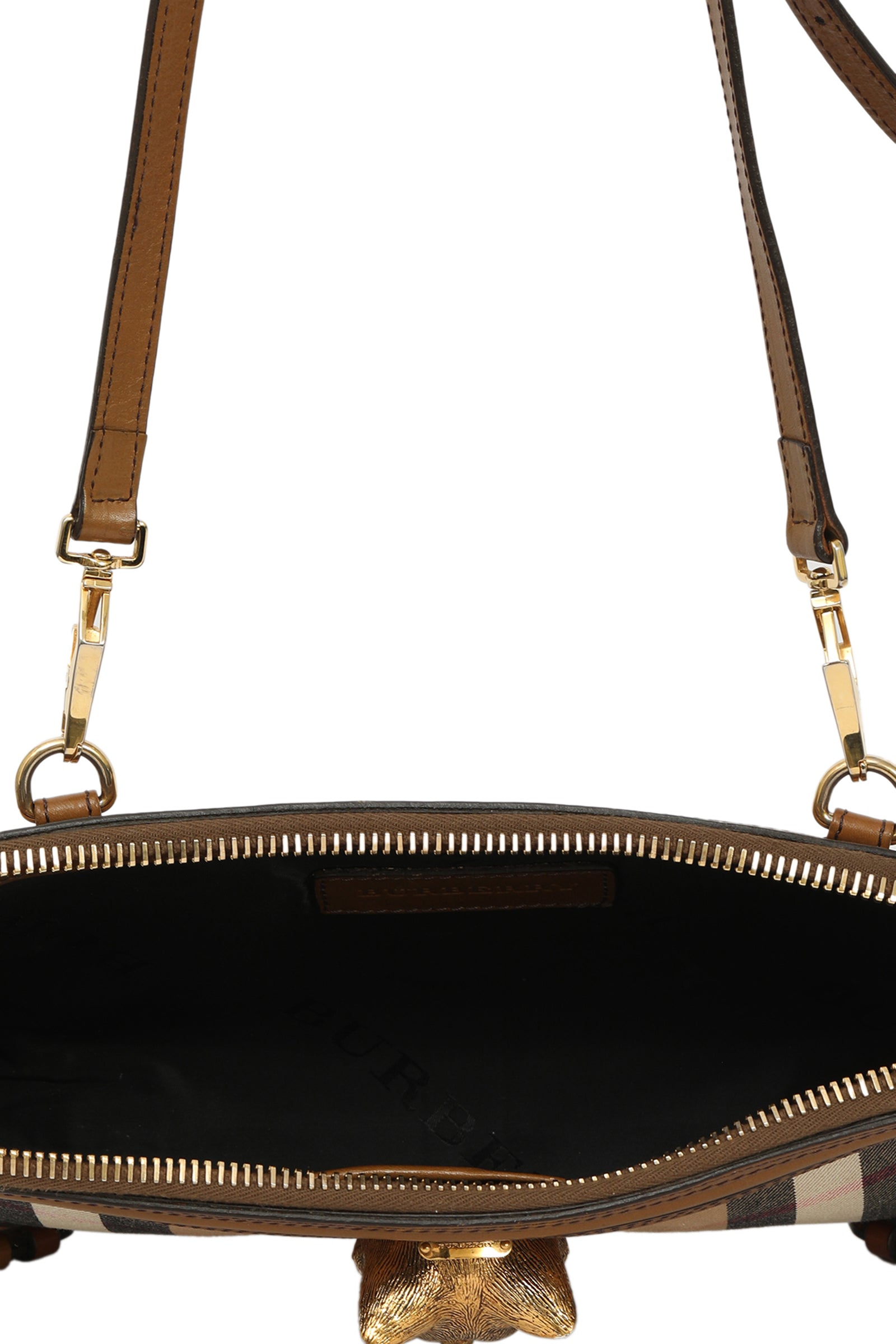 Burberry Nova Check Fox Head Sling Bag