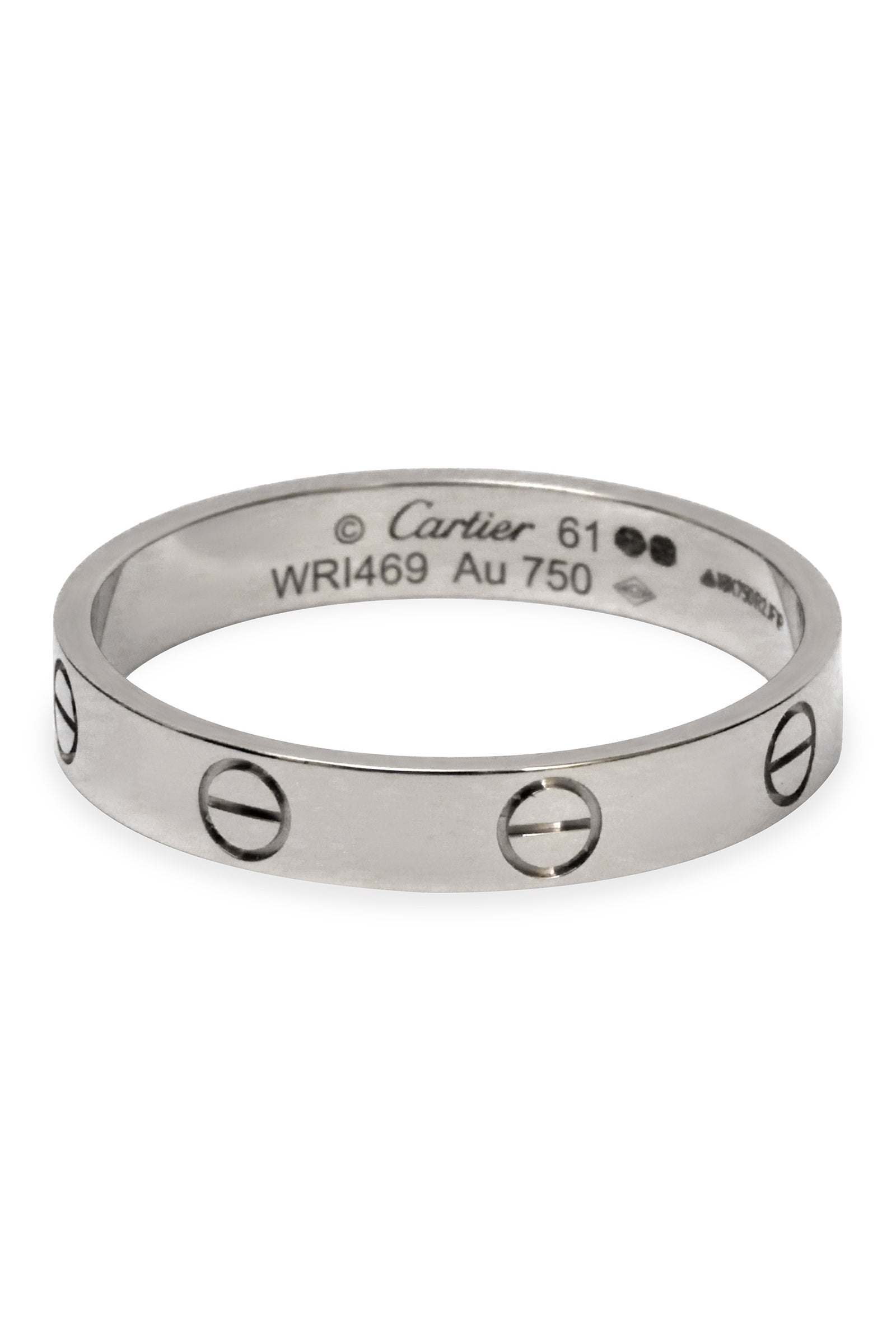 Cartier 61Mm/Us 9 Love White Gold Wedding Band