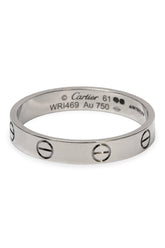 Cartier 61Mm/Us 9 Love White Gold Wedding Band