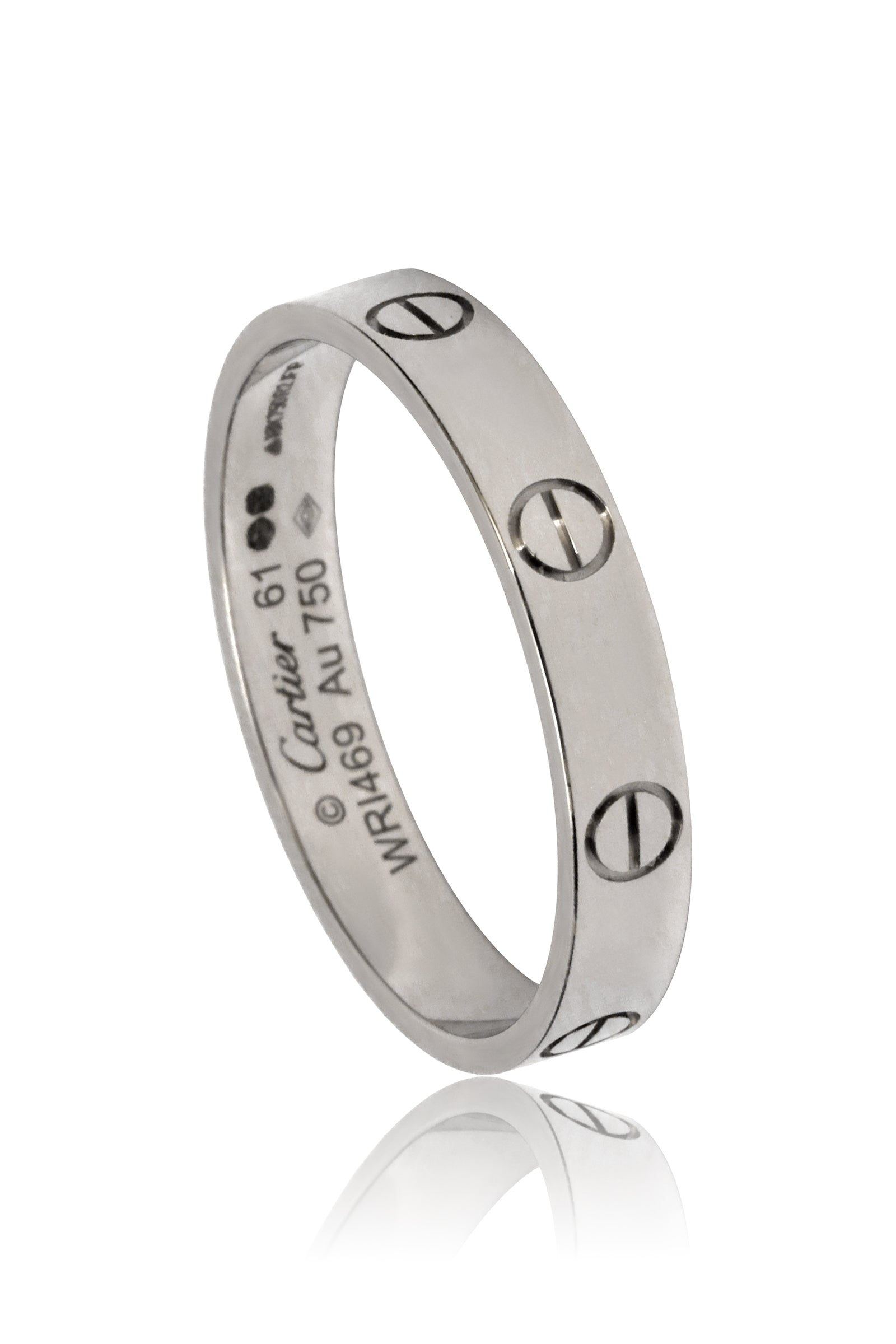 Cartier 61Mm/Us 9 Love White Gold Wedding Band