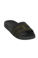 Chanel EU 36 Bicolor Cc Rubber Mules