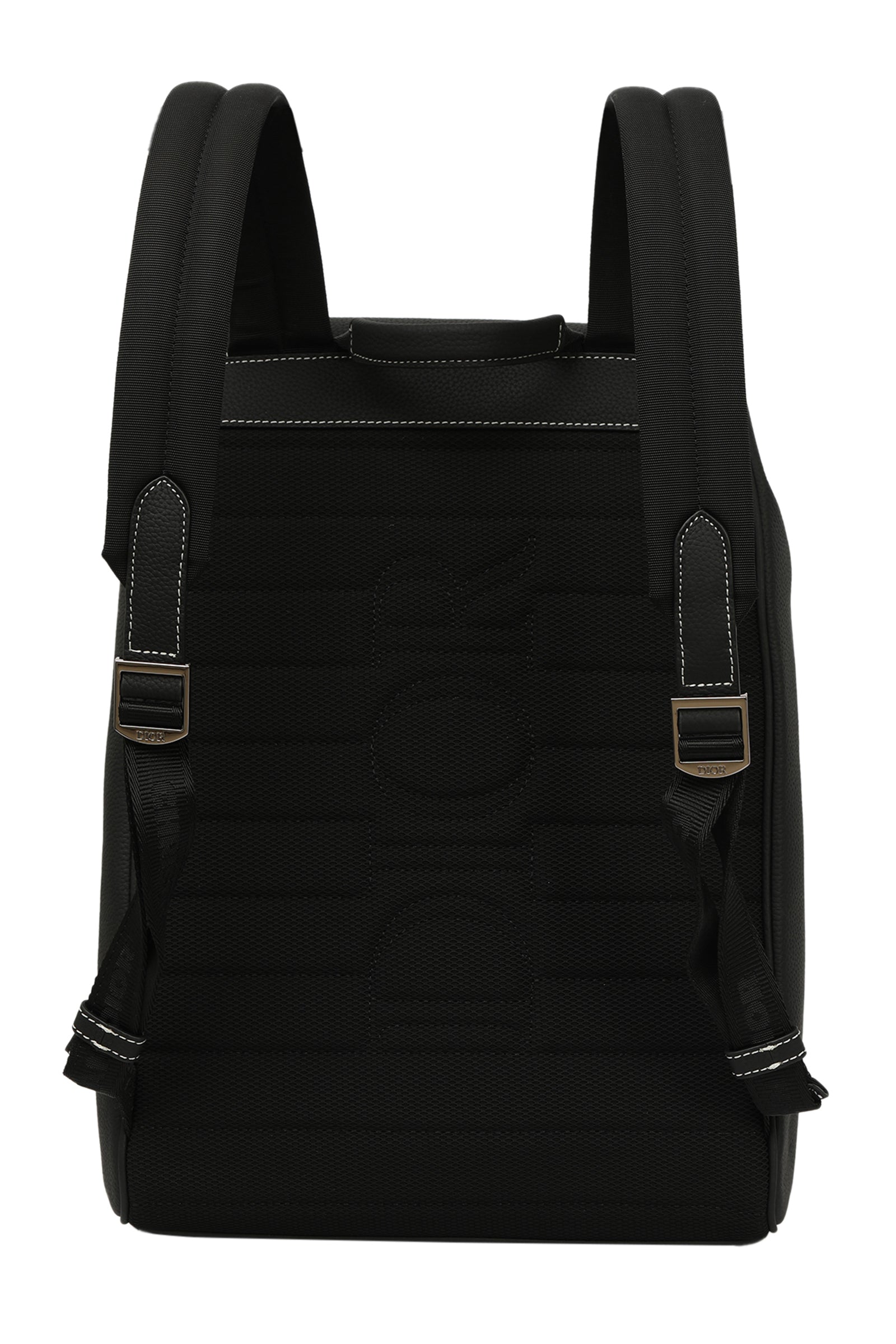 Christian Dior Grained Calfskin Saddle Drawstring Backpack