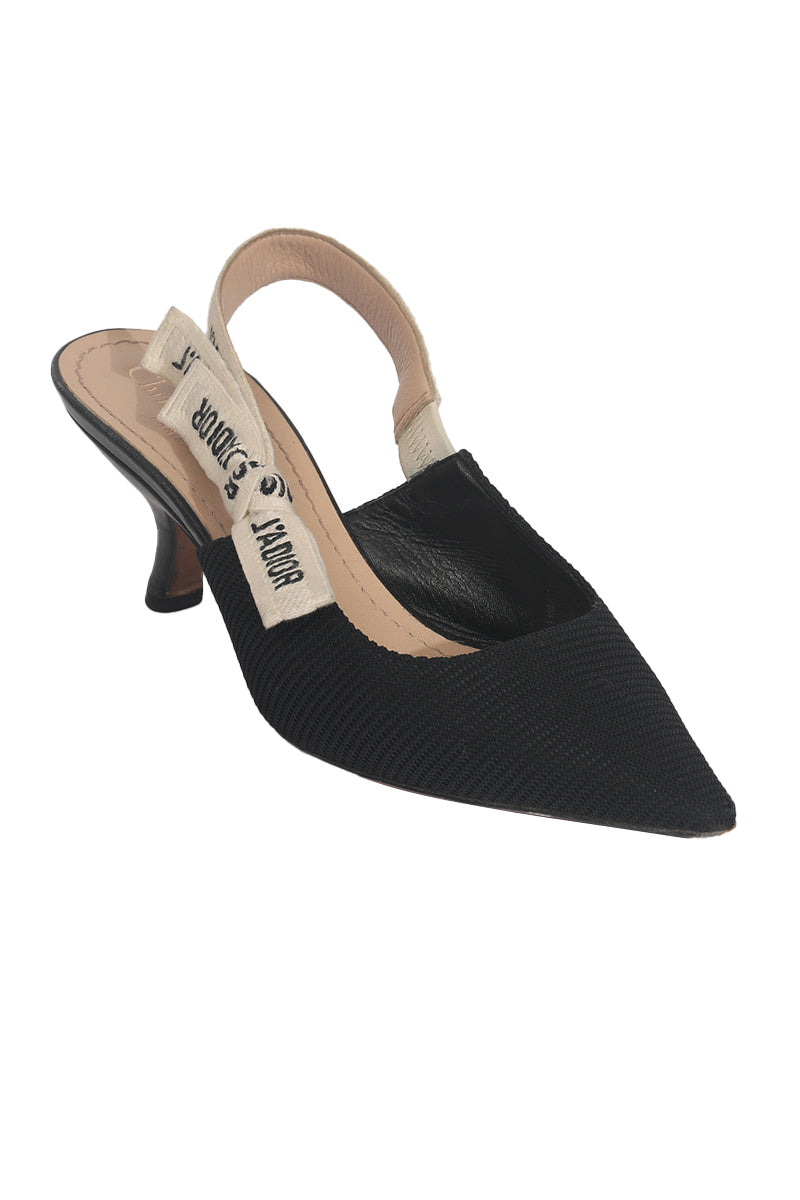 Christian Dior EU 37 D Fabric J'Adior Slingback Sandals