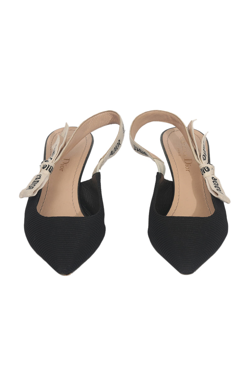Christian Dior EU 37 D Fabric J'Adior Slingback Sandals