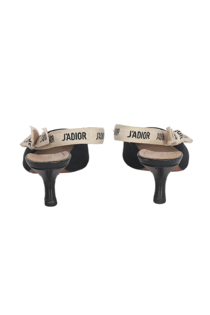 Christian Dior EU 37 D Fabric J'Adior Slingback Sandals