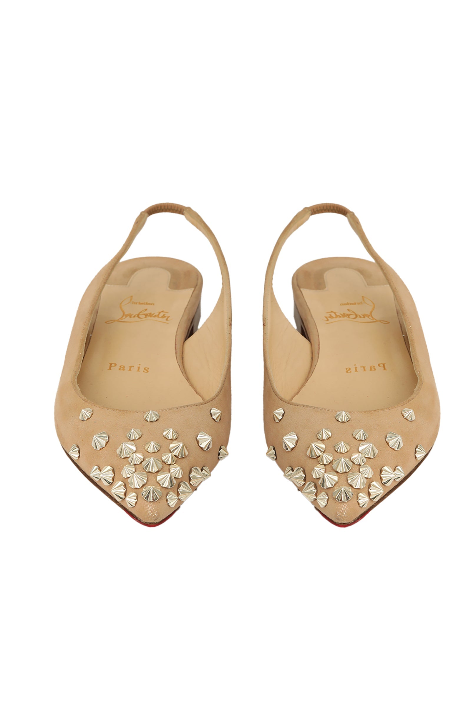 Christian Louboutin EU 36 Beige Spike Flats