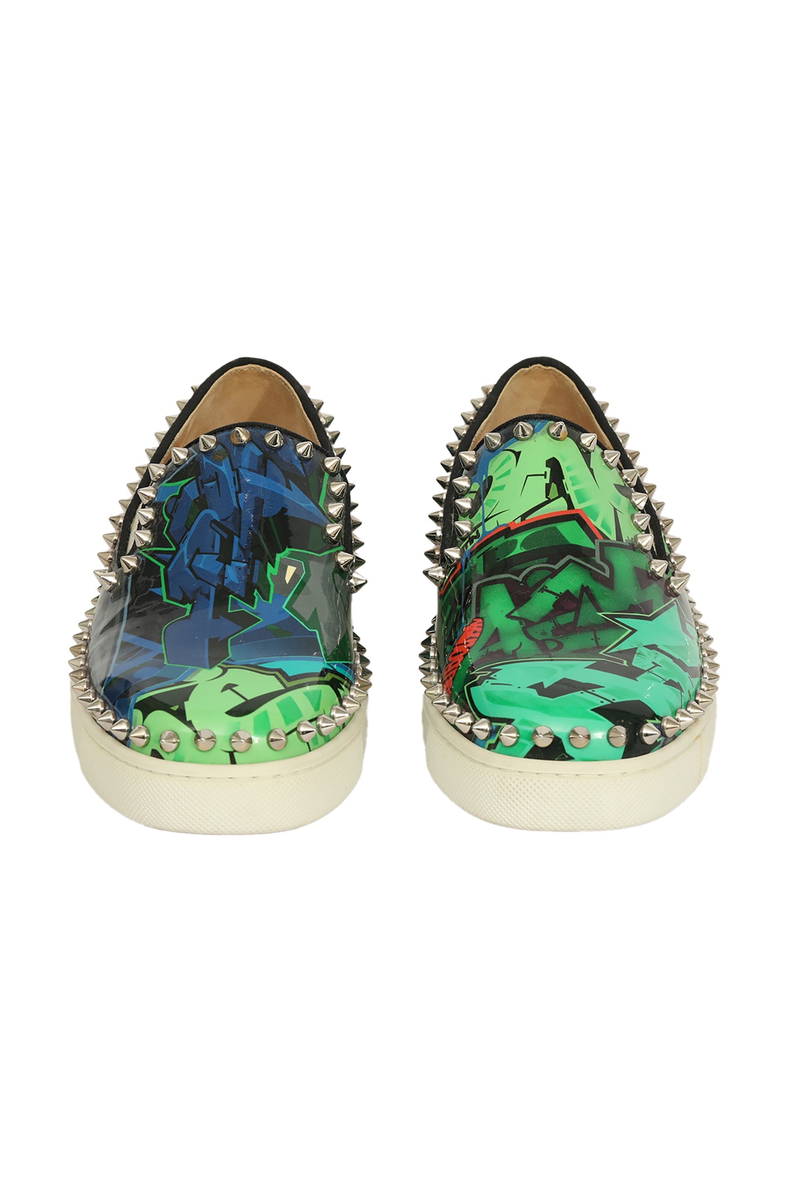 Christian Louboutin EU 36 Blue/Green Spike Loafer