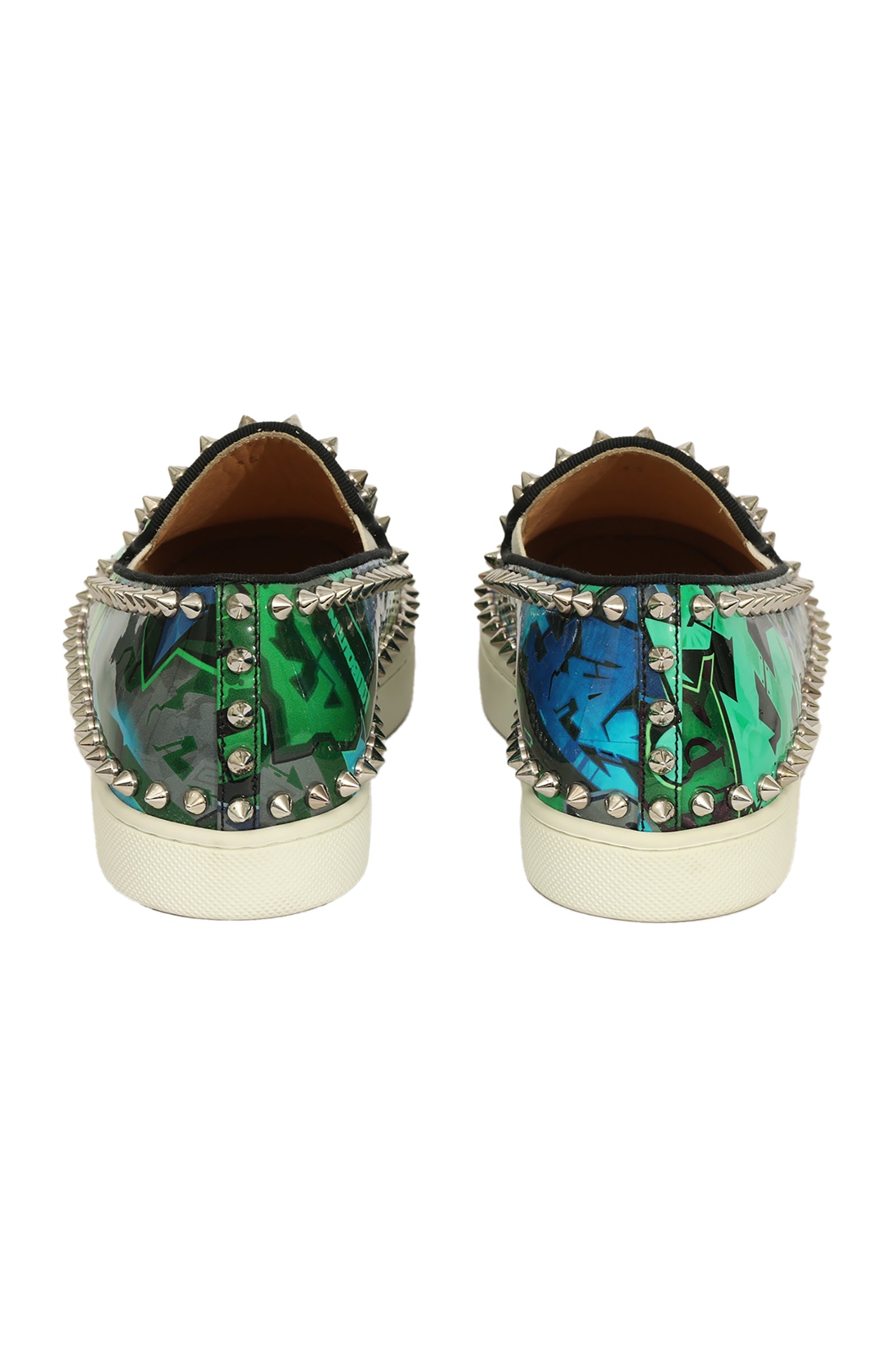 Christian Louboutin EU 36 Blue/Green Spike Loafer