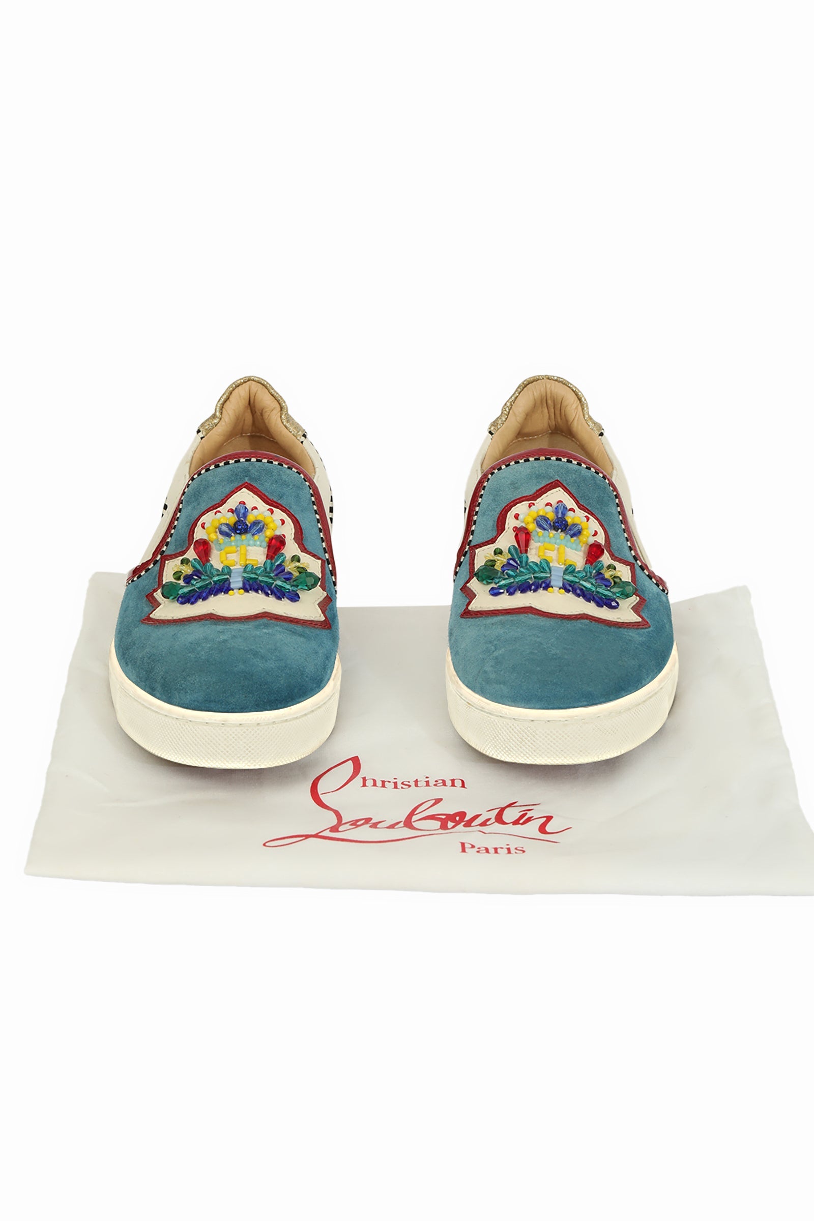 Christian Louboutin EU 36 Velvet Embellished Loafer
