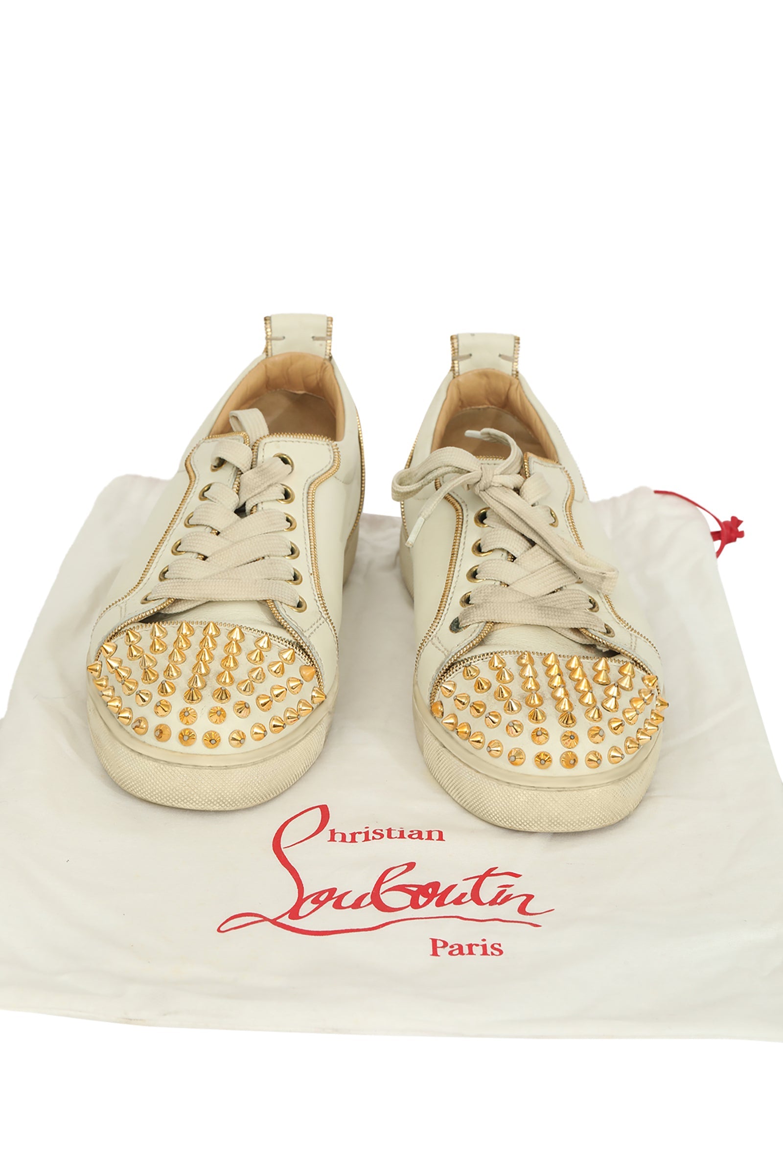 Christian Louboutin EU 37 White With Golden Sneaker