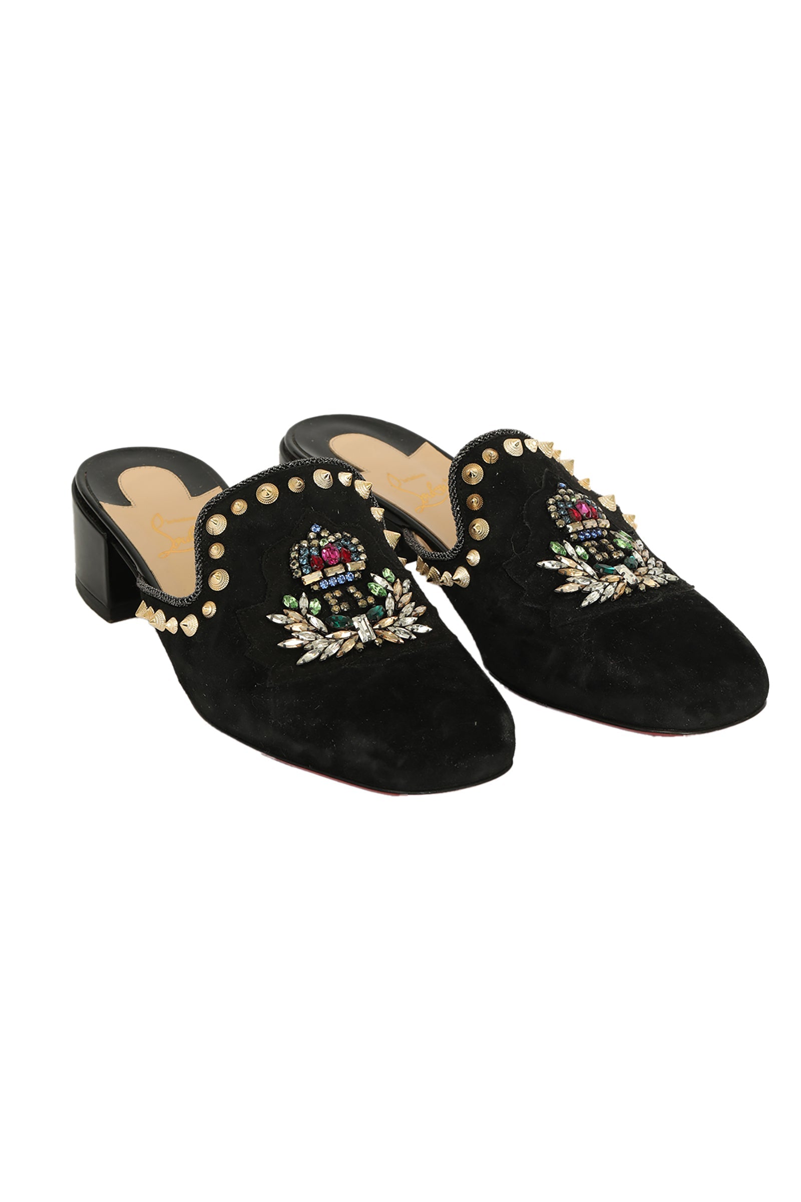 Christian Louboutin EU 38 Evening Sun Mule Suede Loafer