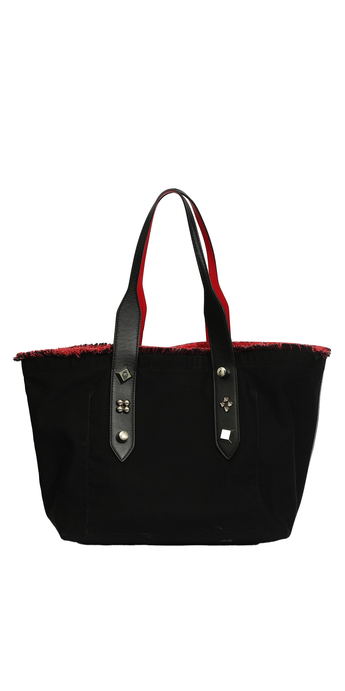 Christian Louboutin Frangibus Black Multicolor Embellished Tote Bag