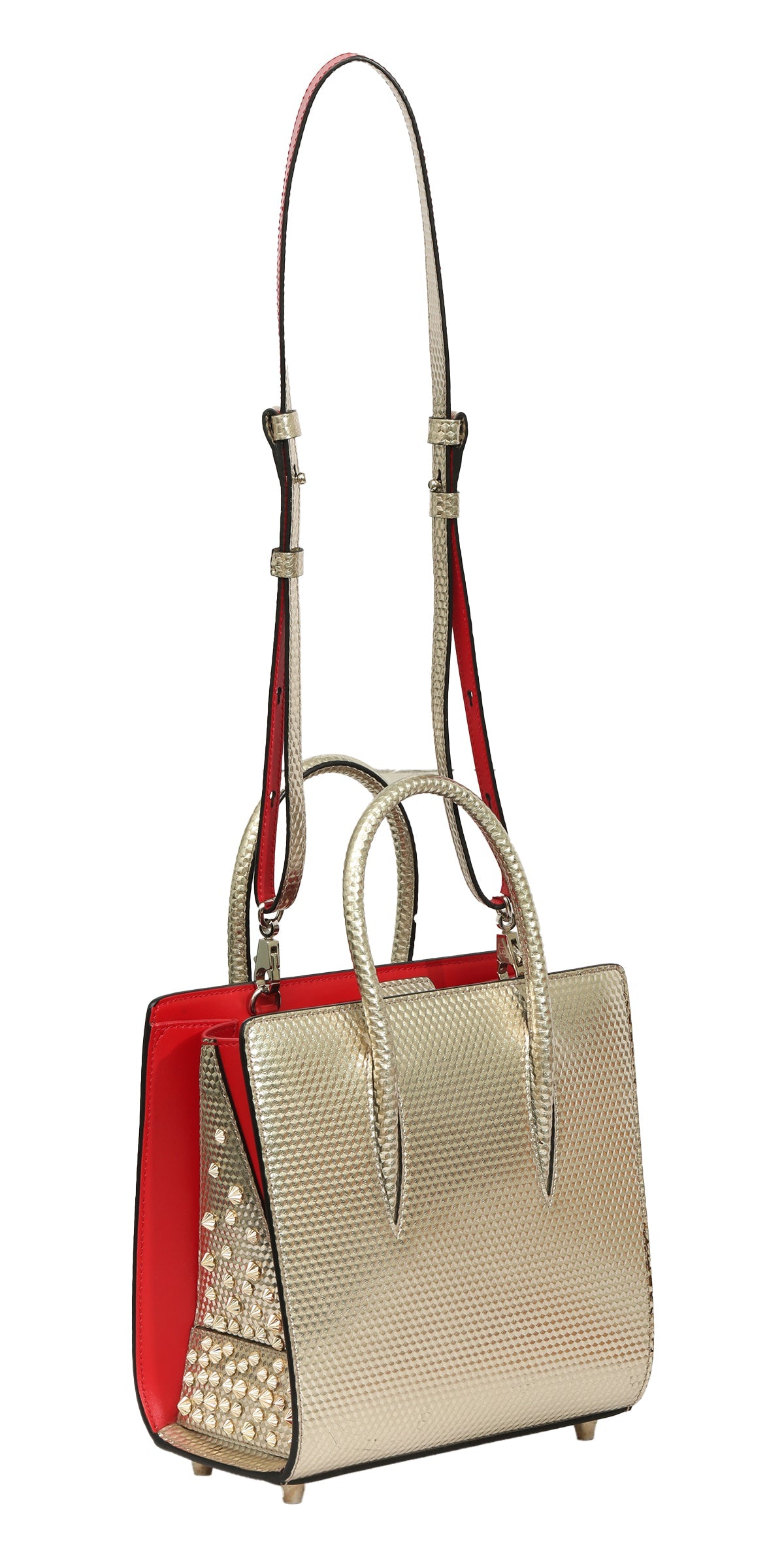 Christian Louboutin Paloma Spiked Metallic Handbag