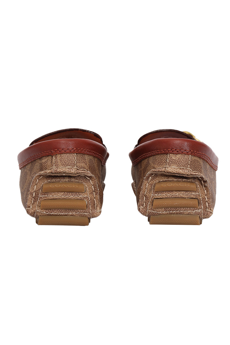 Coach EU 37 Monogram Brown Loafers