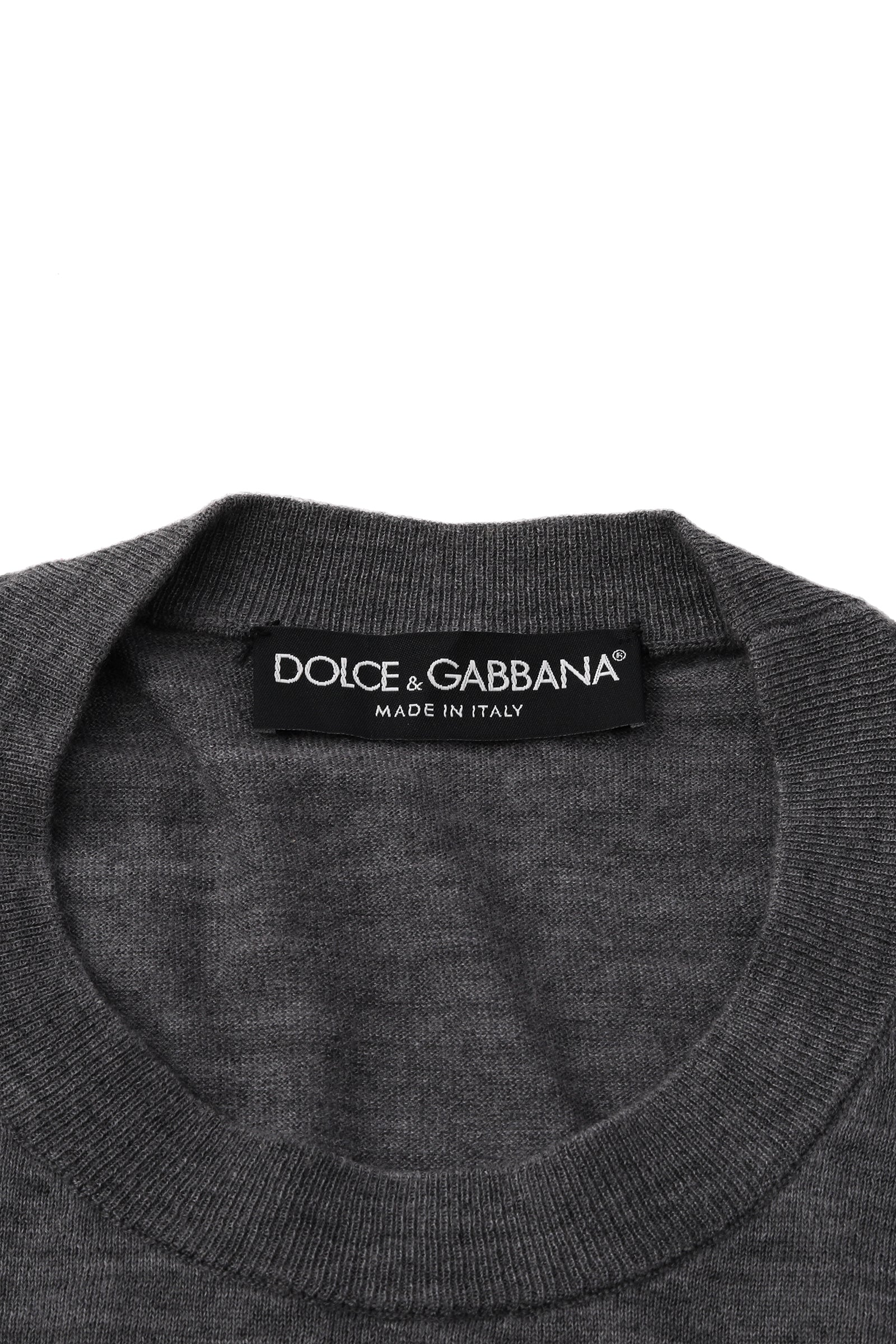 Dolce & Gabbana Size Xl Grey Cashmere Crown T-Shirt