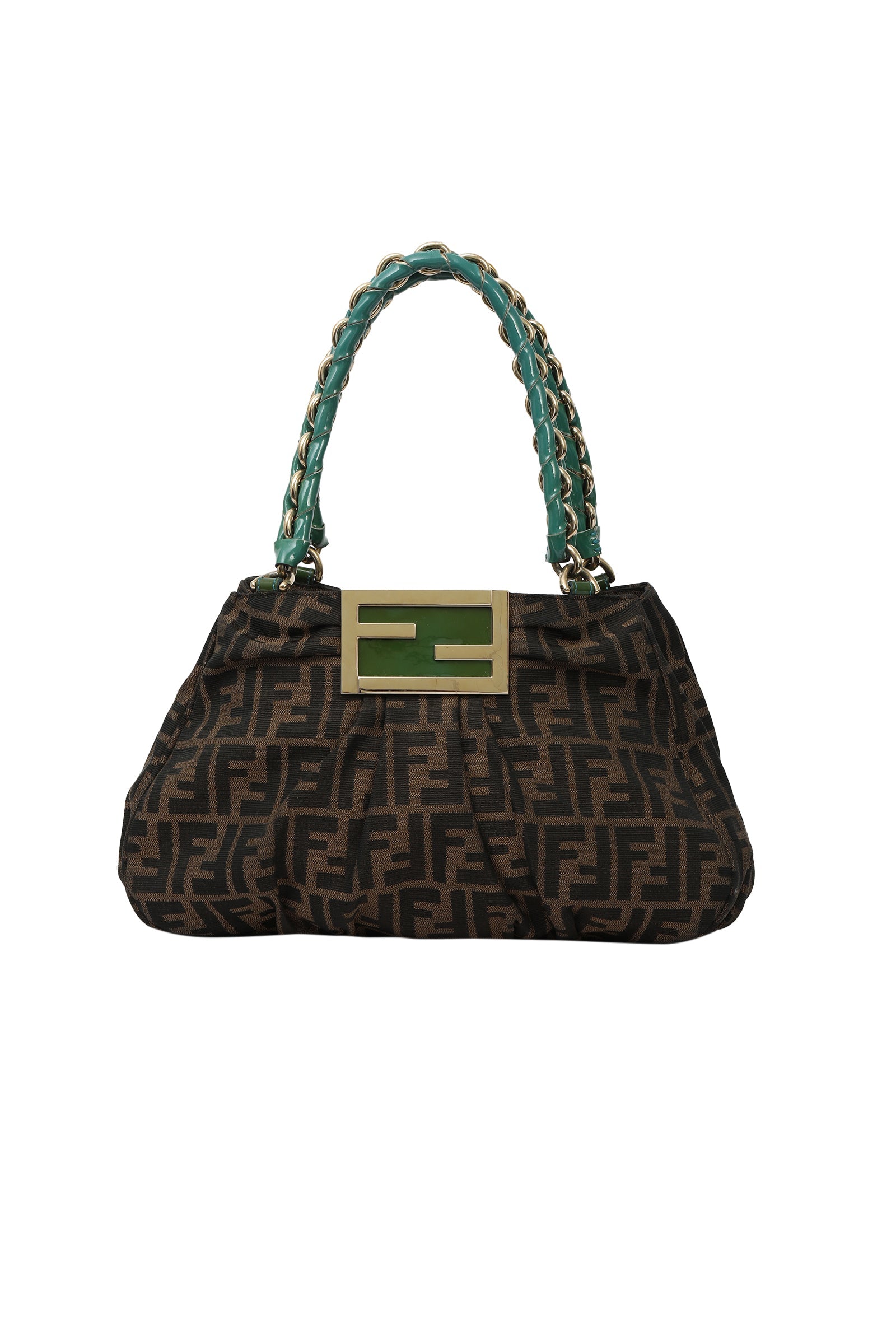 Fendi Tobacco Zucca Mia Shoulder Bag