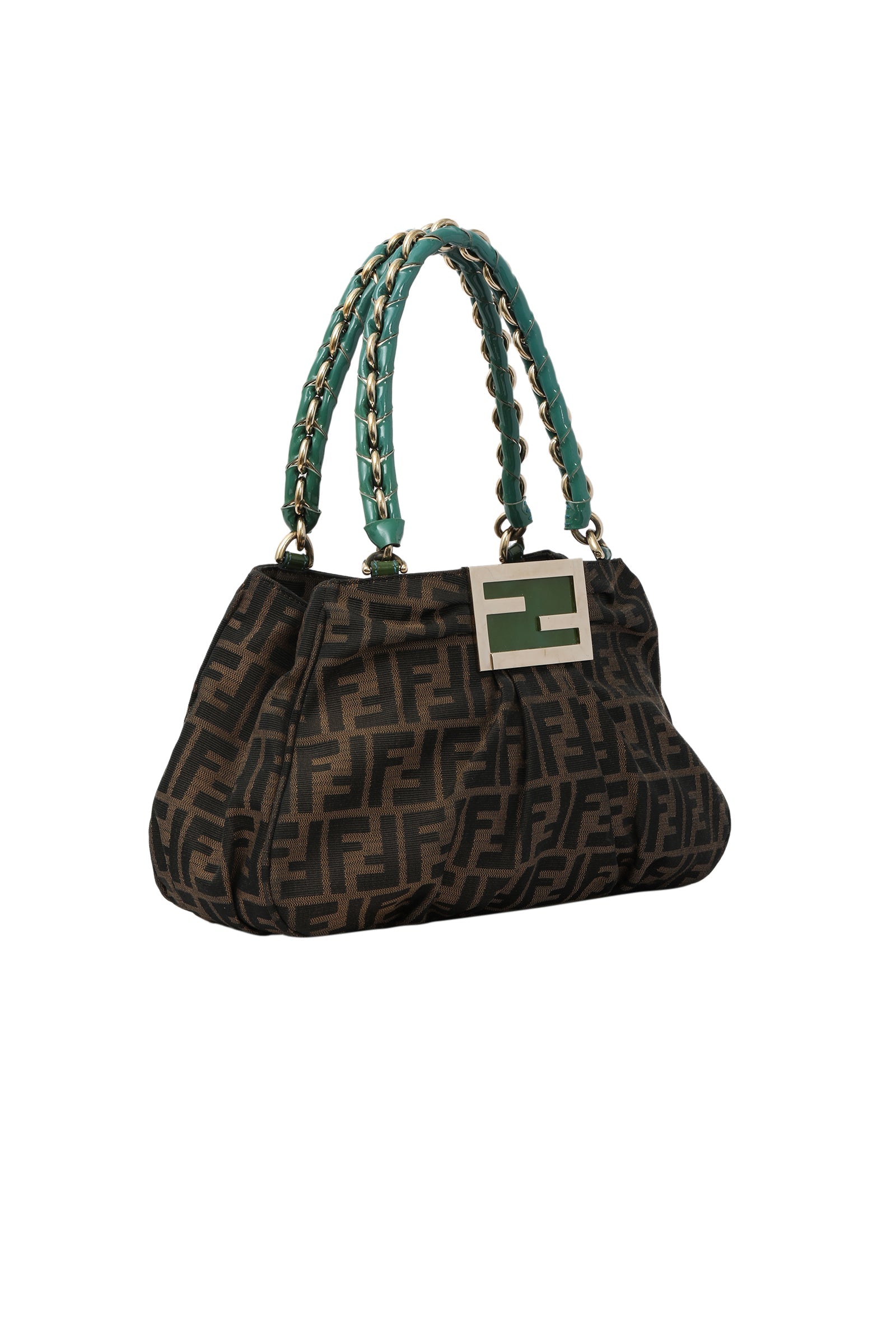 Fendi Tobacco Zucca Mia Shoulder Bag