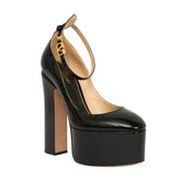 VALENTINO GARAVANI EU 36 TAN GO PATENT LEATHER PLATFORM PUMPS