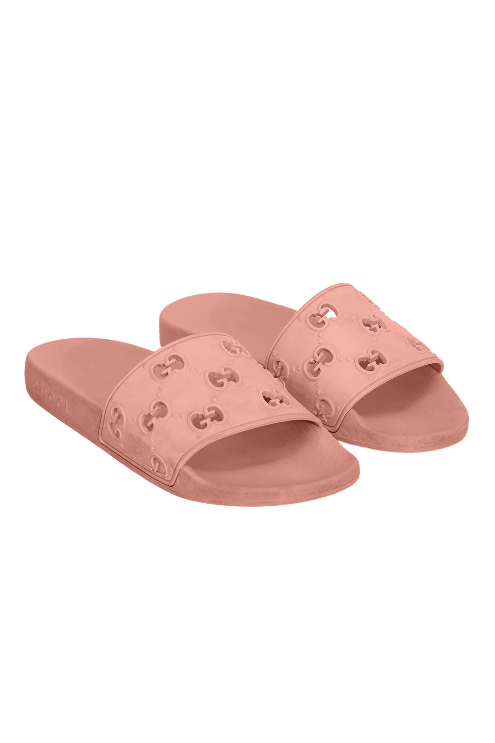 Gucci EU 35 Pink Rubber Gg Cut Slider