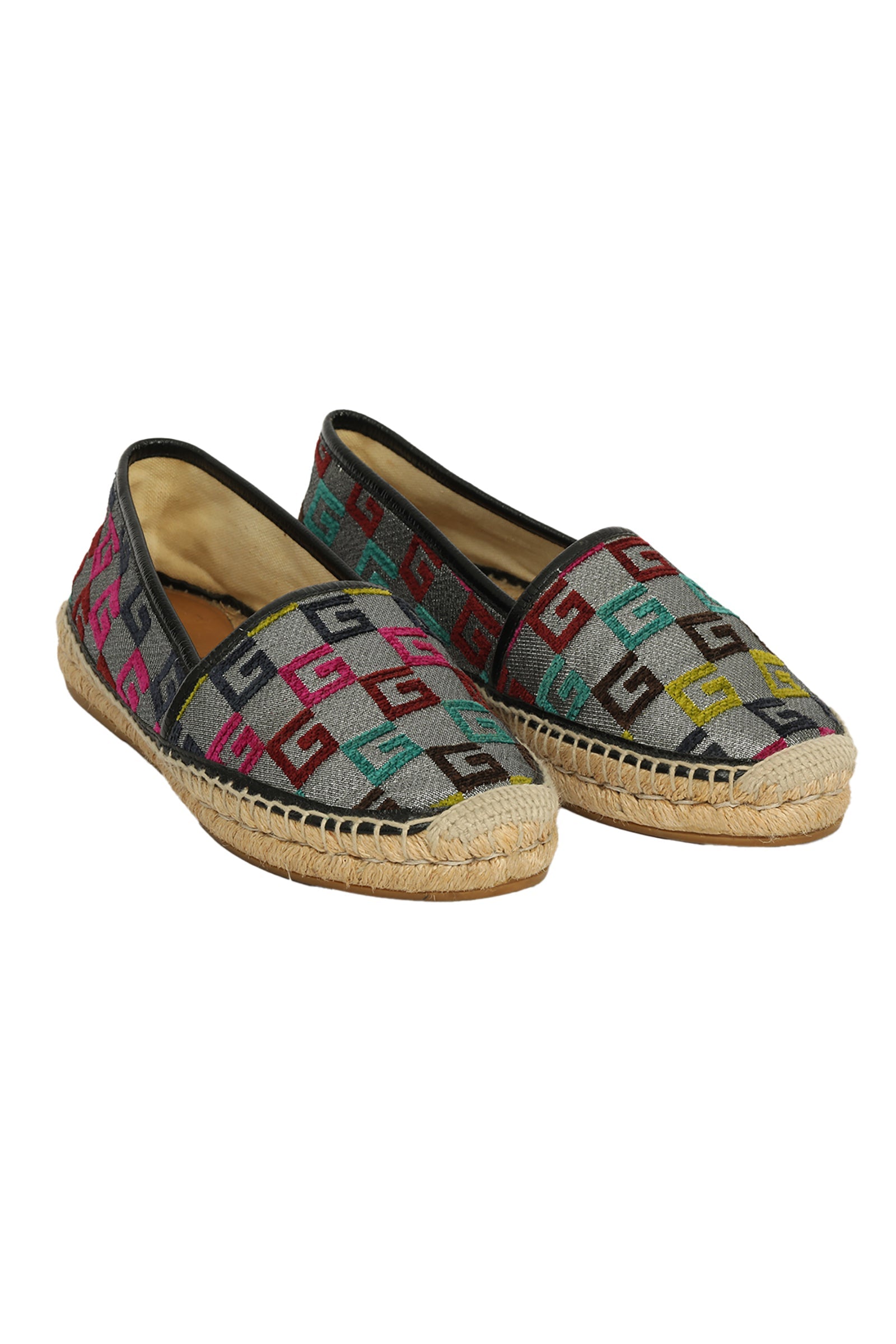 Gucci EU 37 Lurex Square G Espadrilles