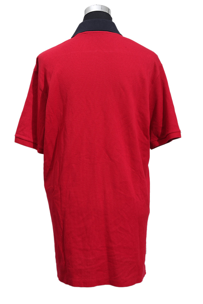 Gucci Red Cotton Pique Gg Embroidered T-Shirt