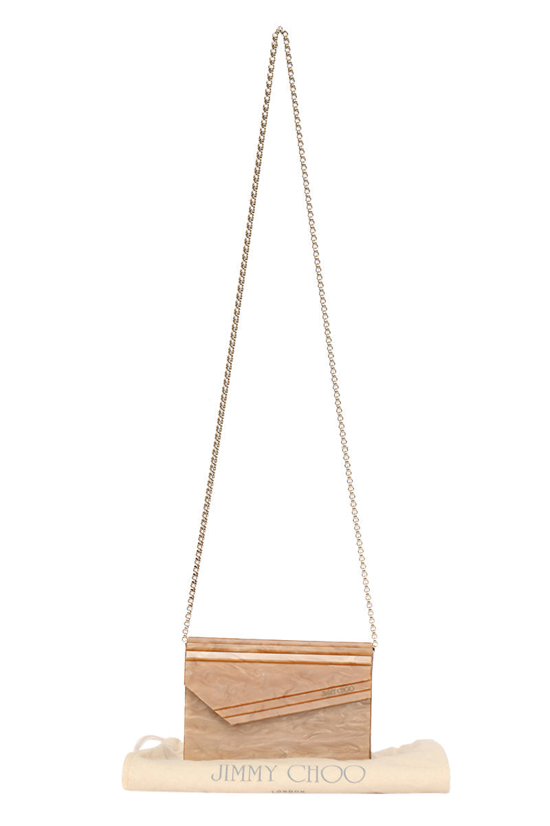 Jimmy Choo Golden Acrylic Candy Clutch