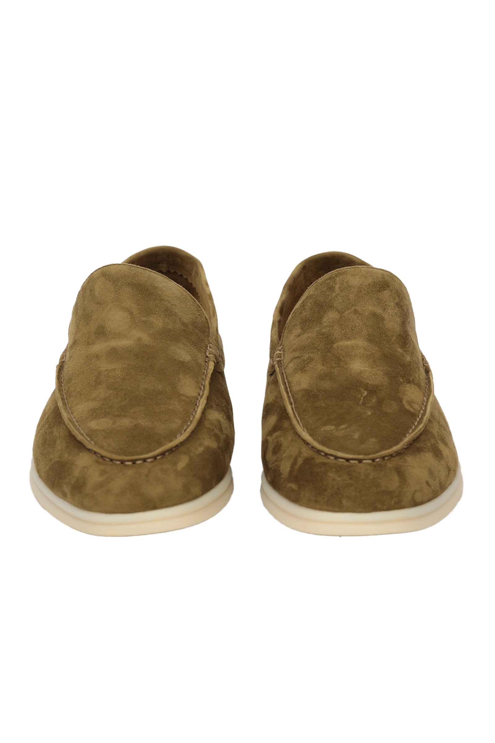 Lora Piana EU 43 Summer Walk Green Suede Men'S Loafers