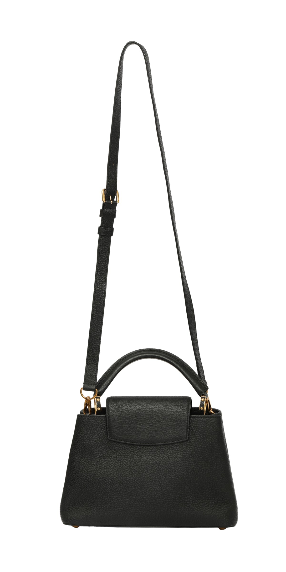Louis Vuitton Black Taurillon Leather Mechanical Flower Capucines Bb Bag