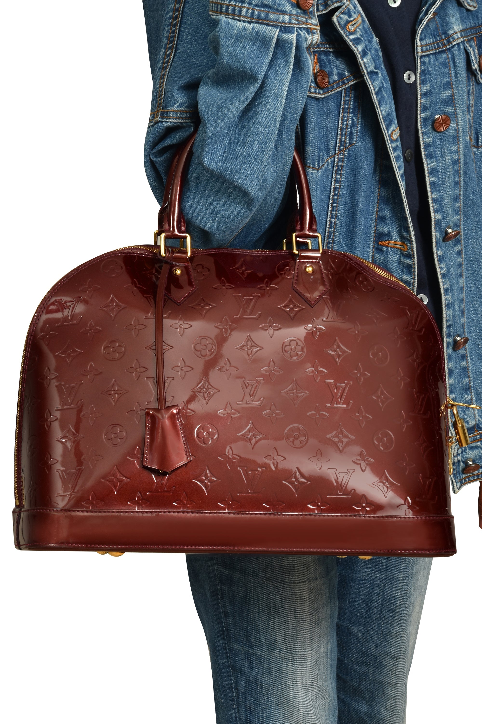 Louis Vuitton Monogram Vernis Alma Mm Patent Leather Handbag