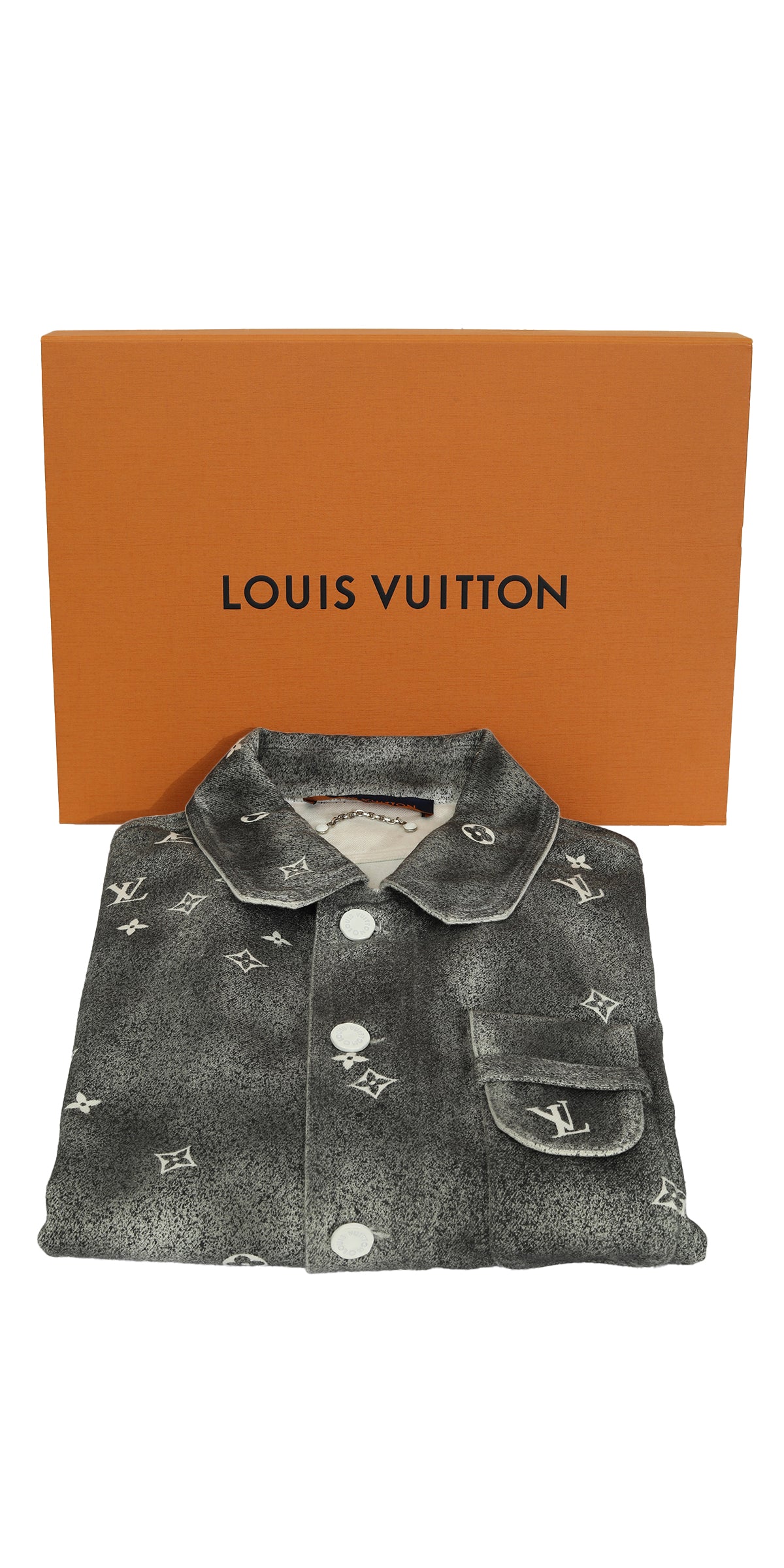 Louis Vuitton Size M White/Black Color Blocking Jacket