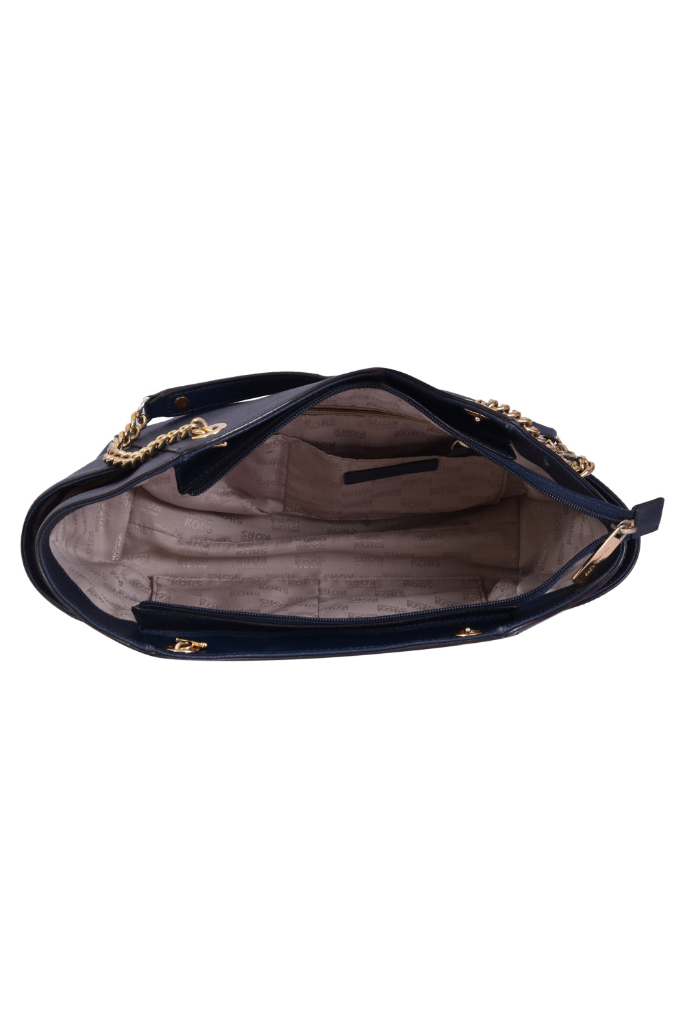 Michael Kors Jet Set Saffiano Leather Blue Travel Shoulder Bag