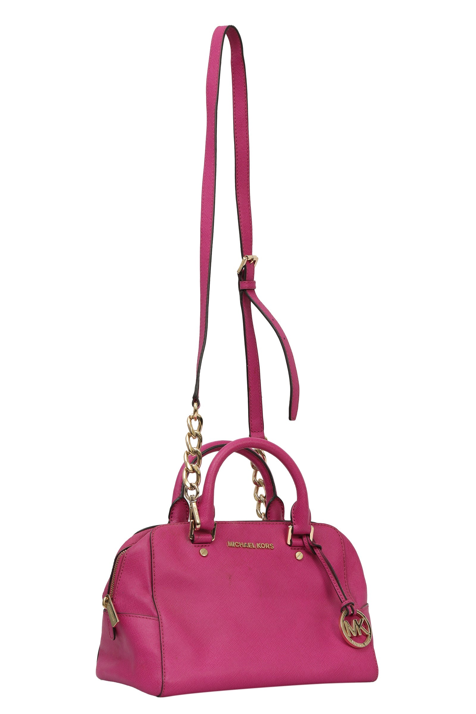 Michael Kors Pink Leather Cindy Dome Bag