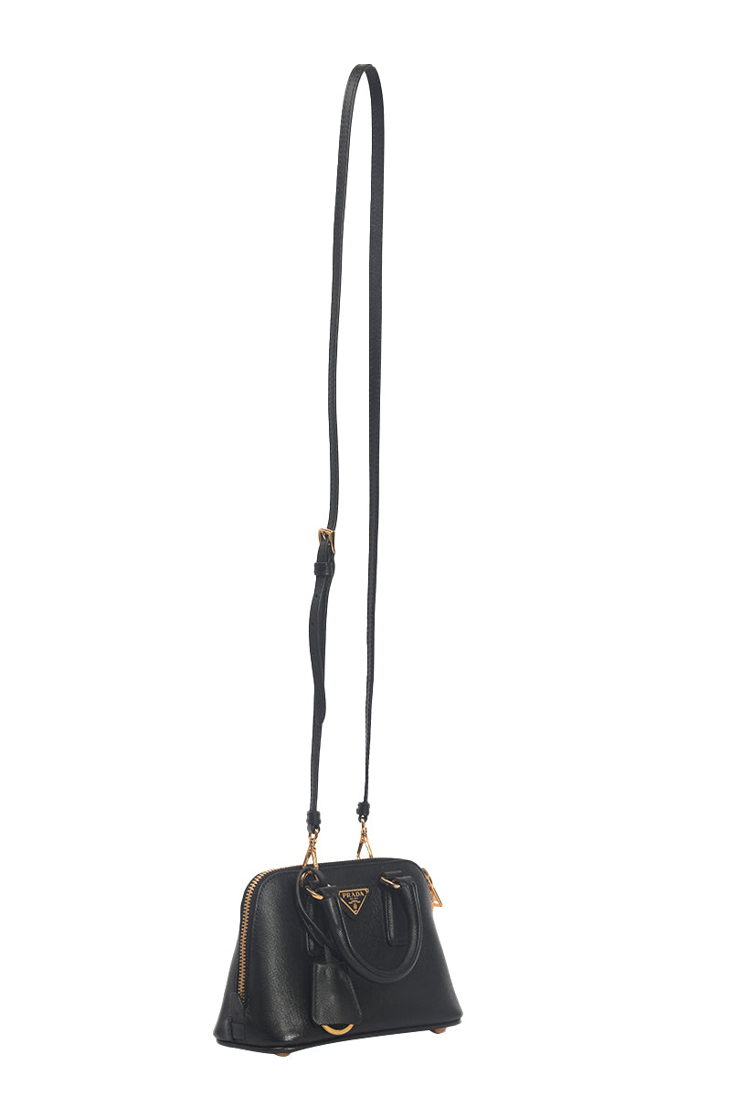 Prada Saffiano Mini Promenade Black Bag