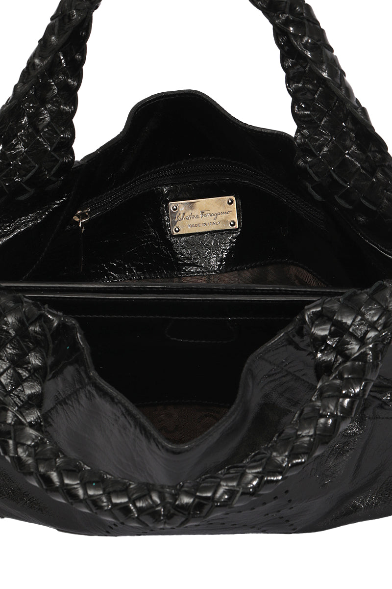 Salvatore Ferragamo Braided Shoulder Bag