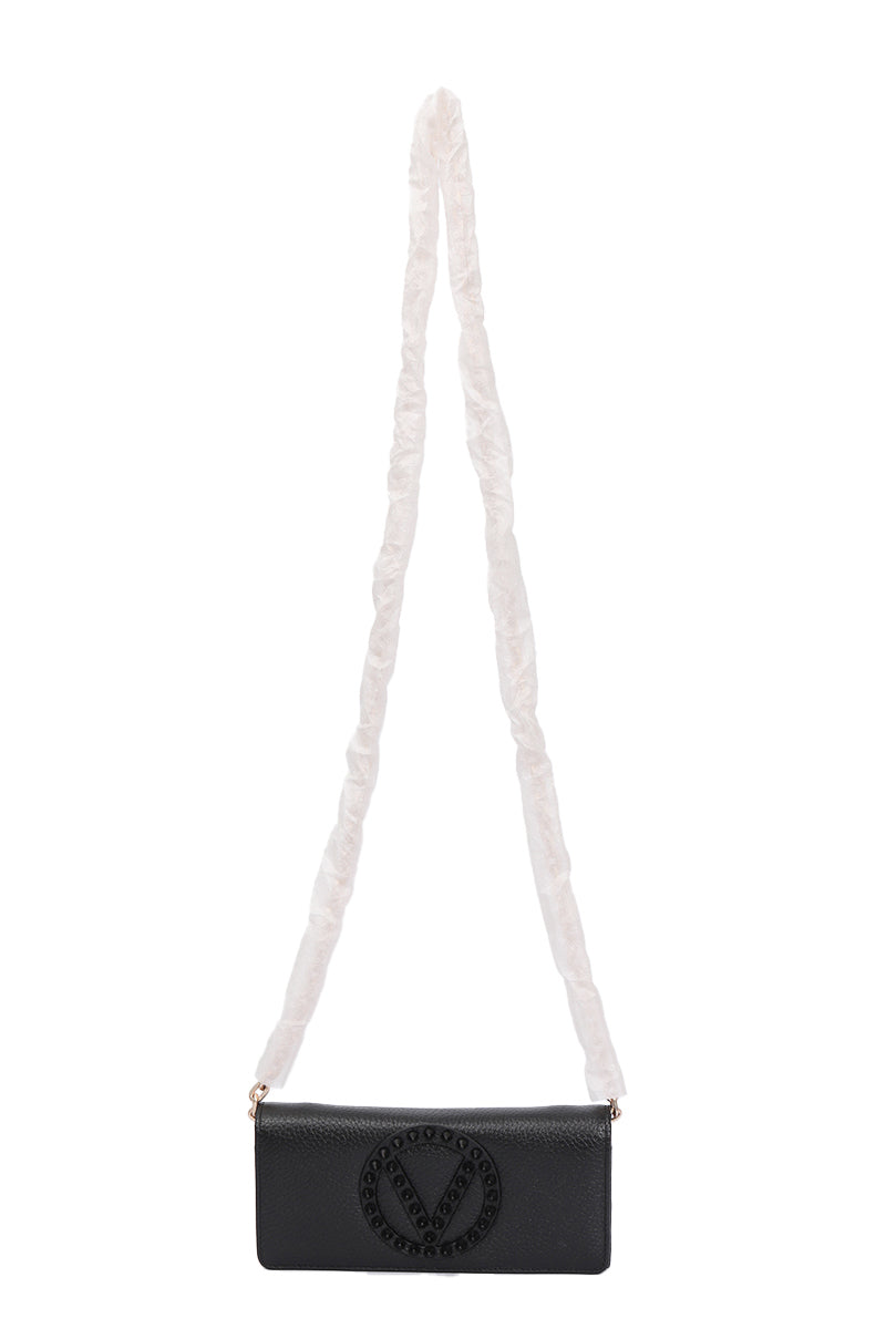 Valentino Black Wallet On Chain Studded Bag