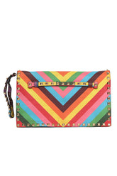 Valentino Garavanirockstud Multi Color Clutch