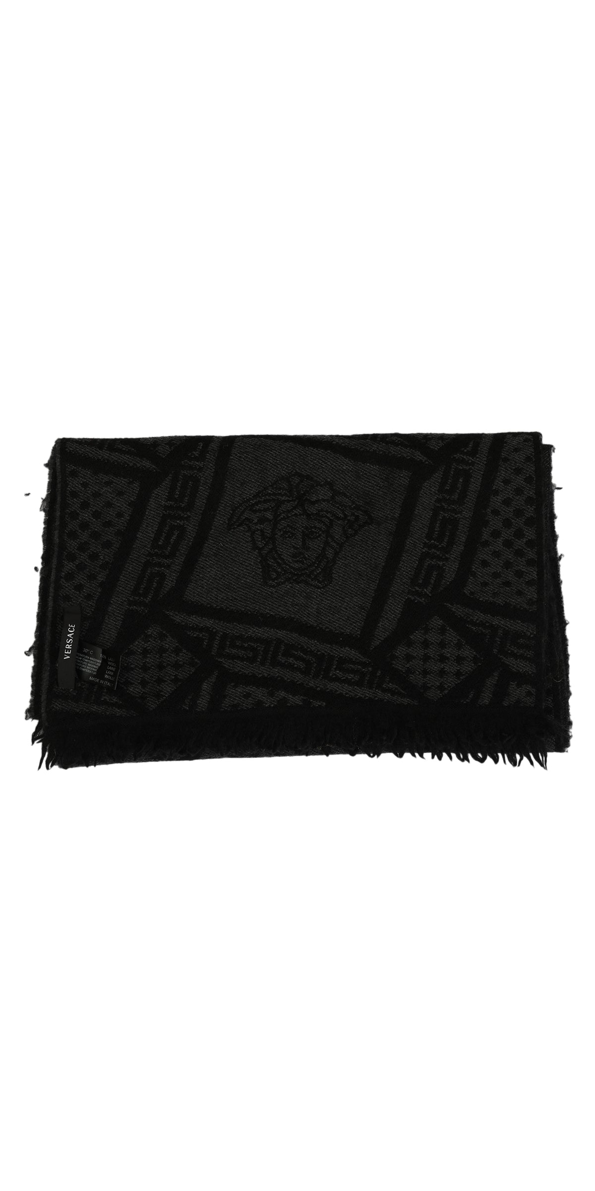 Versace Medusa Head Lana Wool Black Muffler
