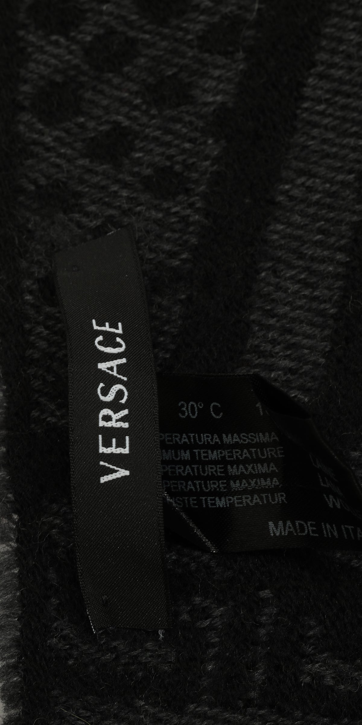 Versace Medusa Head Lana Wool Black Muffler