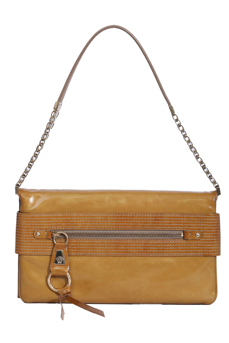 Versace Metallic Clutch Purse