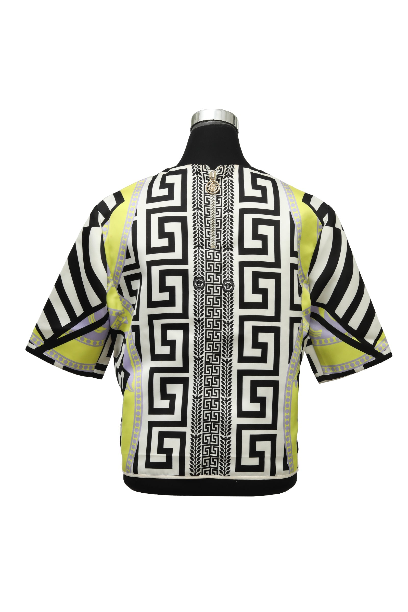 Versace Size S Medusa Head Geometric Patterned Shirt