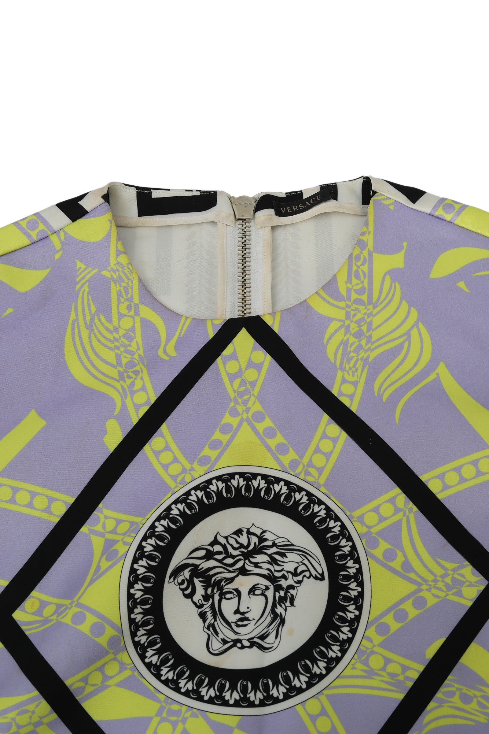 Versace Size S Medusa Head Geometric Patterned Shirt
