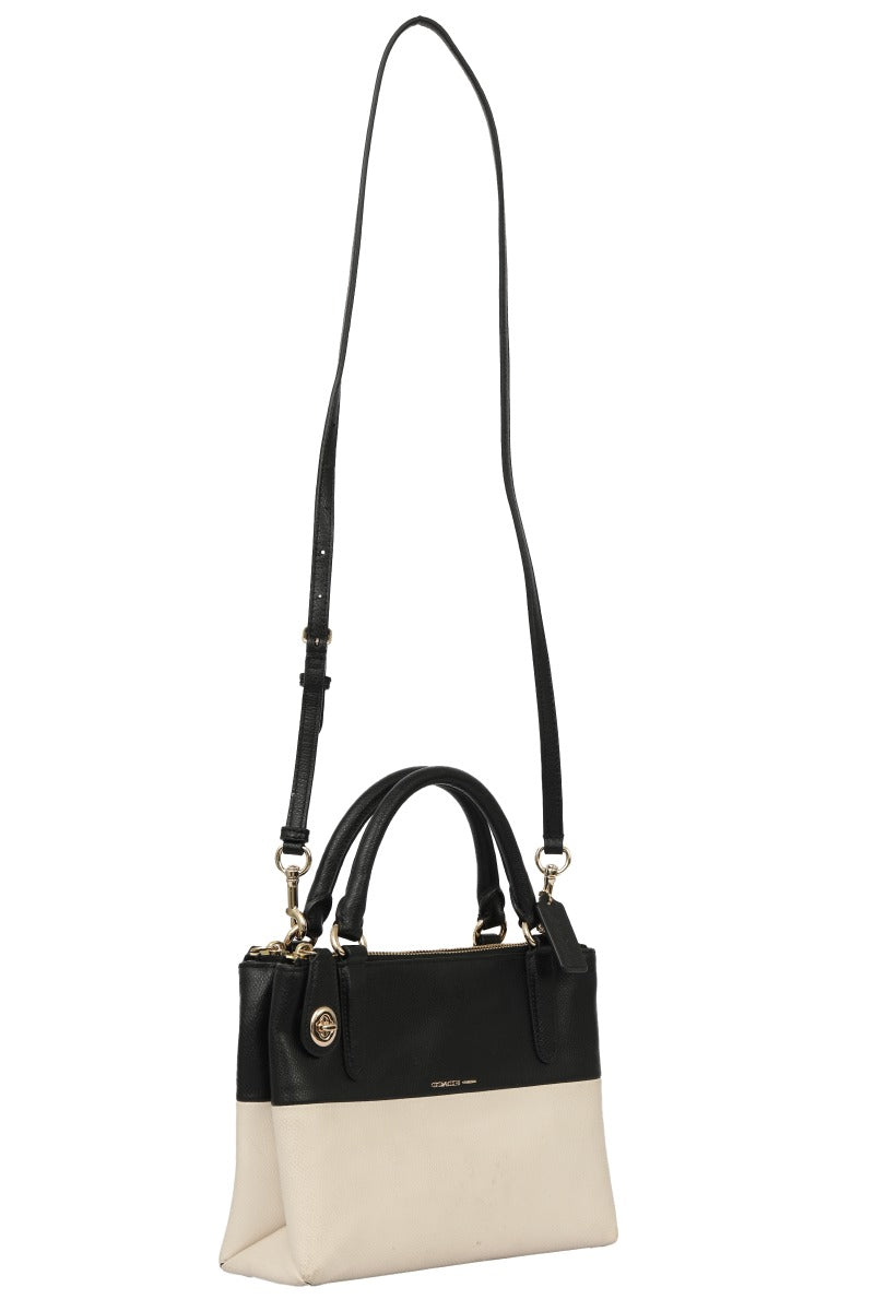 coach-white-black-leather-top-handle-small-tote-bag